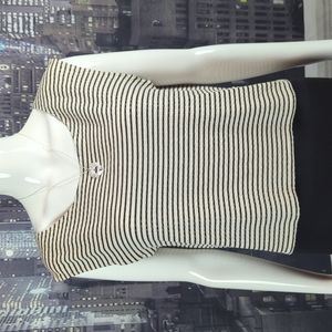 Valette sz S Textured Striped Sleeveless Knit Top